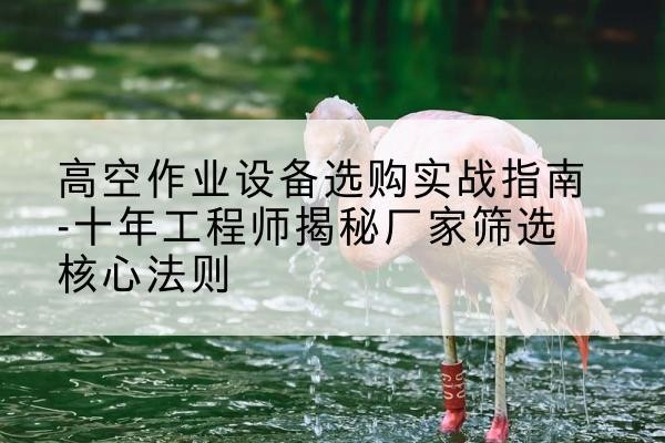 平潭剪叉式升降机厂家-高空作业设备选购实战指南-十年工程师揭秘厂家筛选核心法则